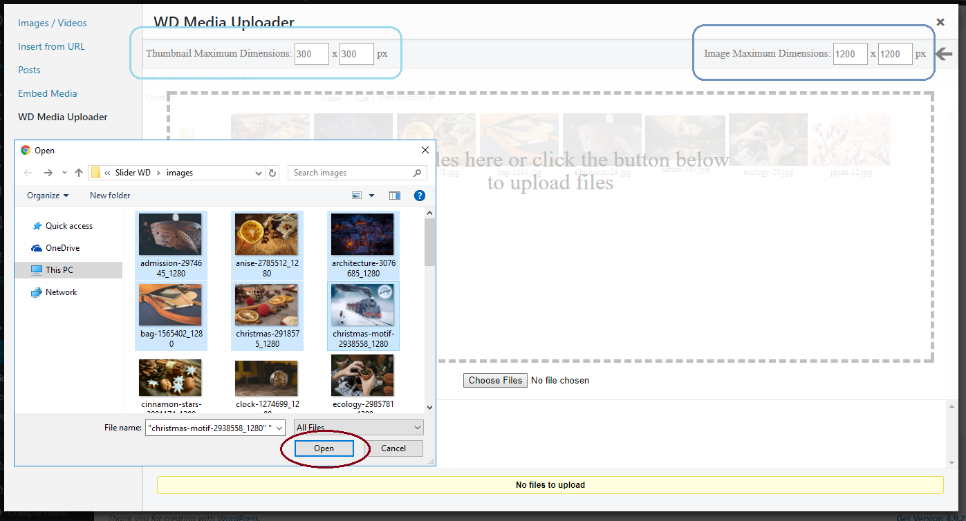 Adding Images Through WD Media Uploader – 10Web Help Center